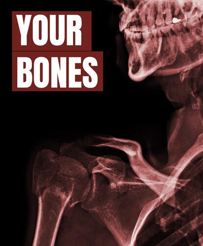 Your bone: partial x-ray image of a skeleton